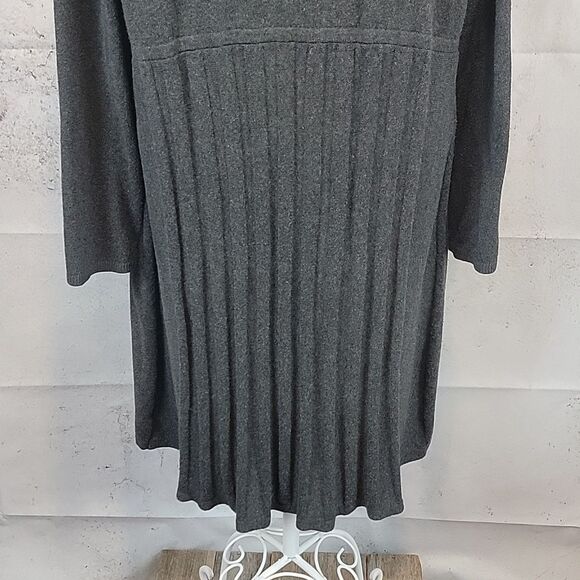 Christopher and Banks Grey Open-Front Sweater extra long Women's Size L - Picture 7 of 11